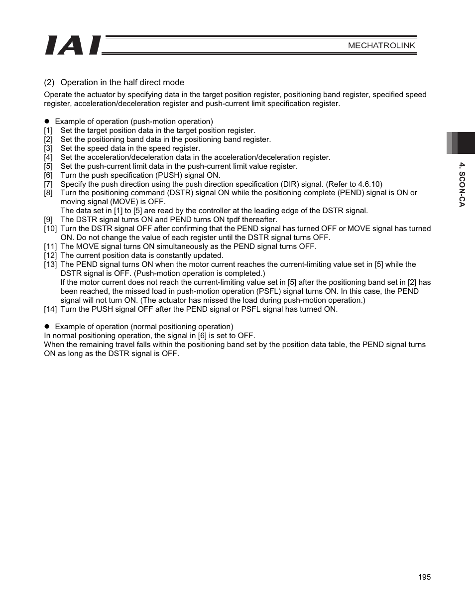 IAI America PCON-CFA User Manual | Page 203 / 226