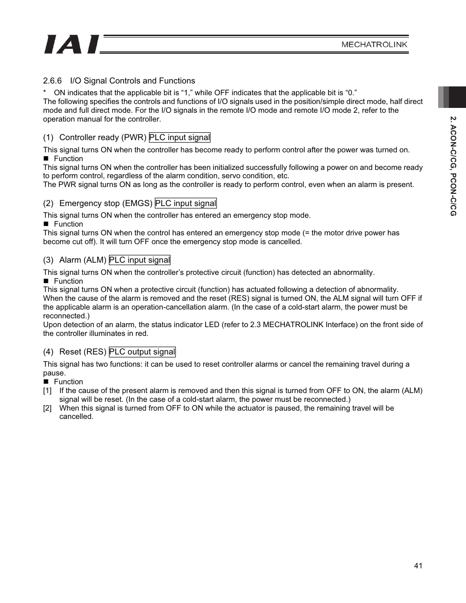 IAI America PCON-CFA User Manual | Page 49 / 226