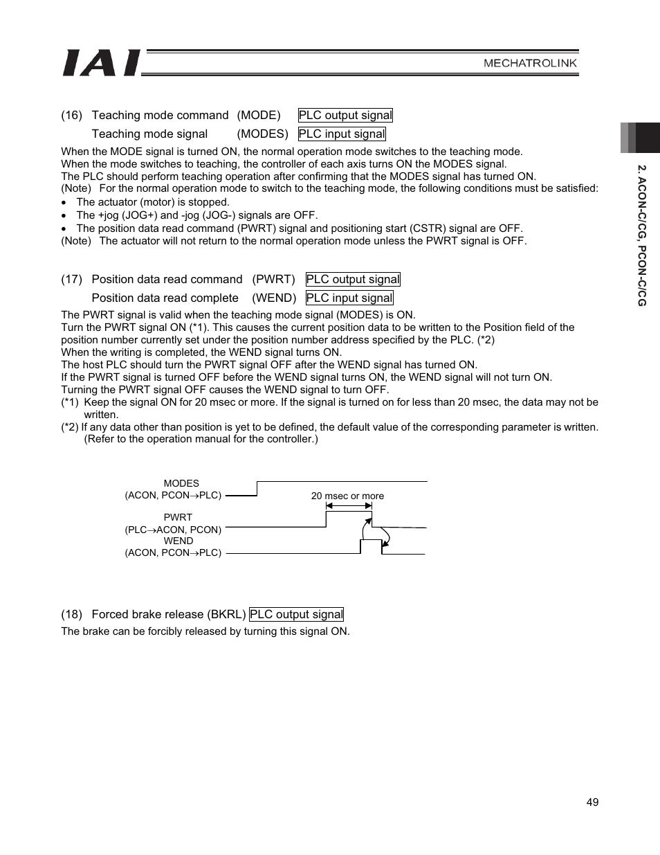 IAI America PCON-CFA User Manual | Page 57 / 226