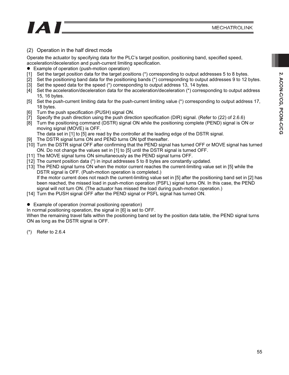 IAI America PCON-CFA User Manual | Page 63 / 226