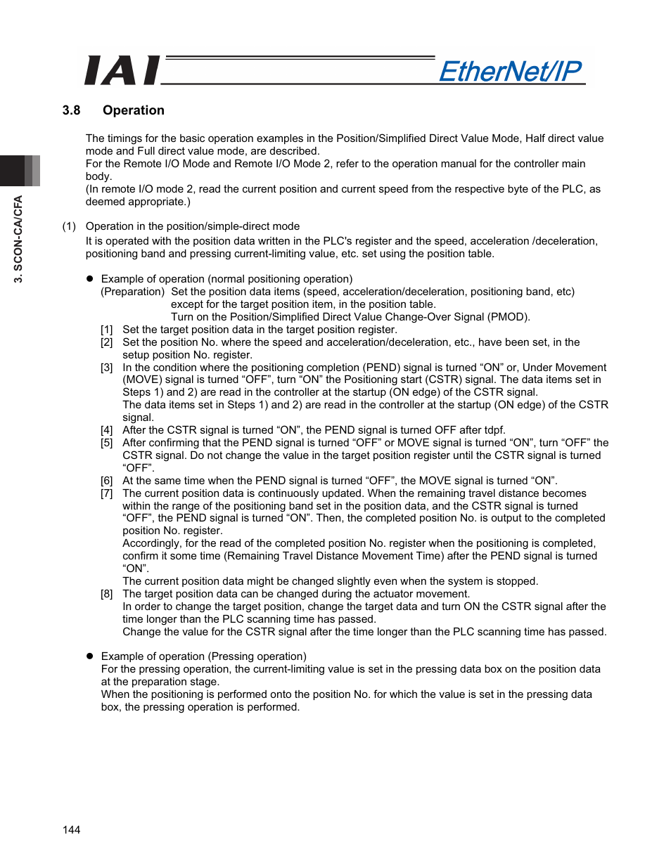 8 operation | IAI America PCON-CFA User Manual | Page 152 / 294