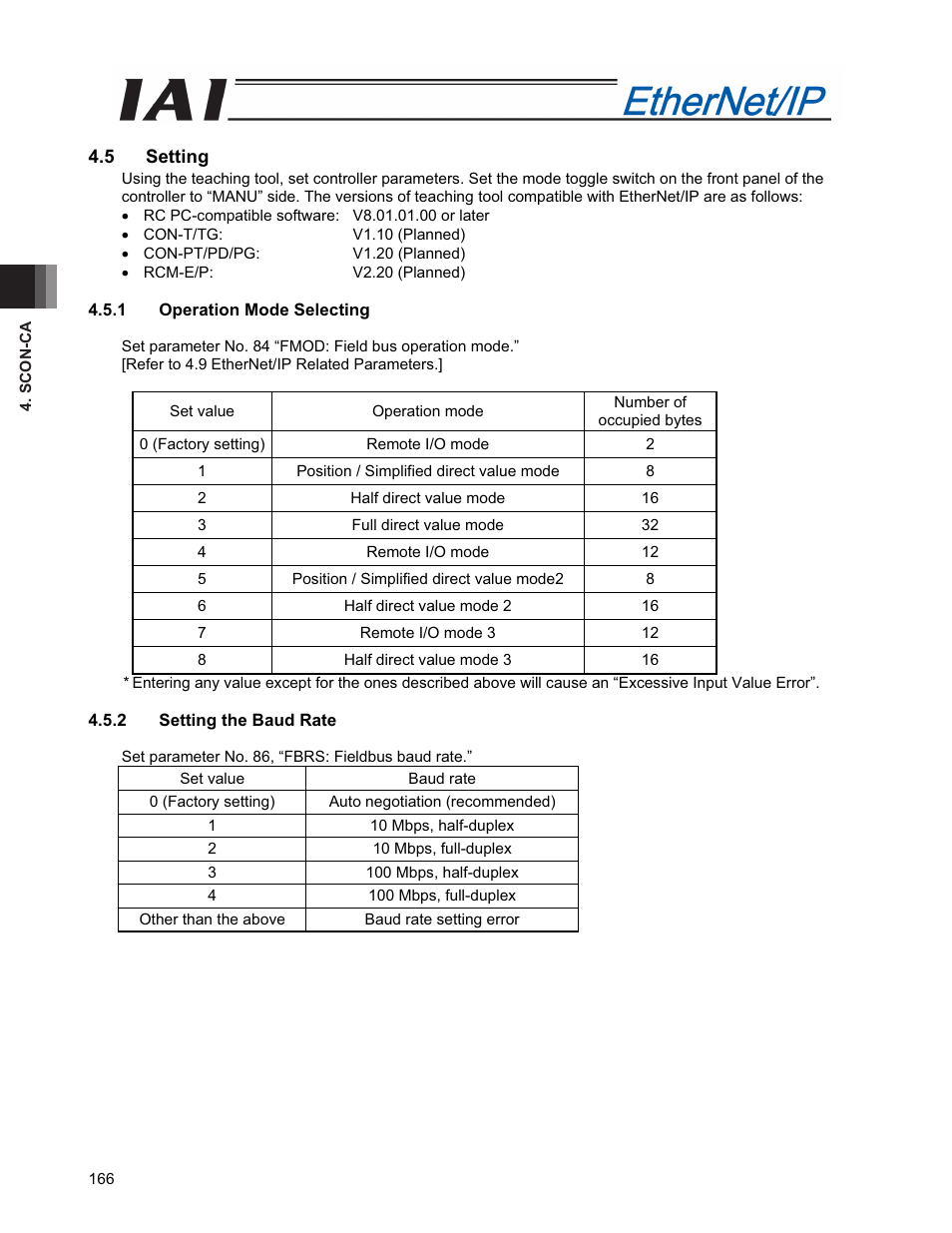 5 setting | IAI America PCON-CFA User Manual | Page 174 / 294