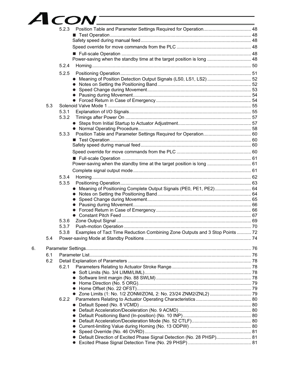 IAI America ACON-CY User Manual | Page 10 / 136