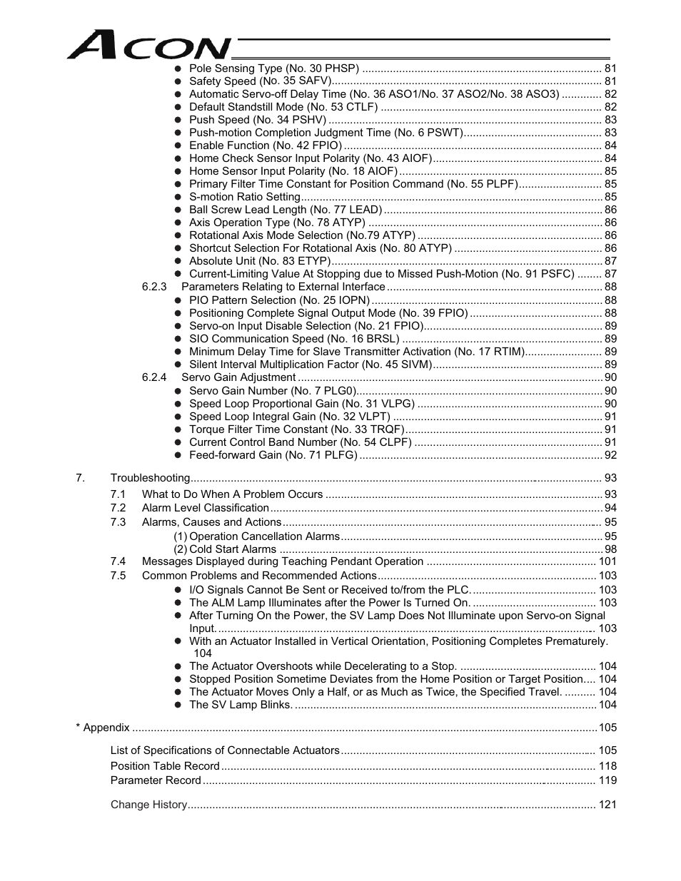 IAI America ACON-CY User Manual | Page 11 / 136