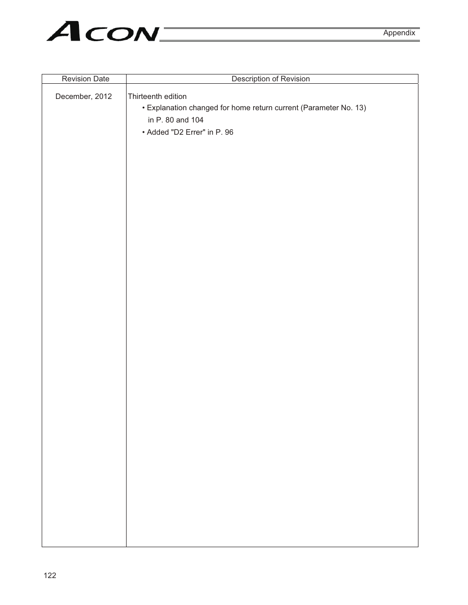 IAI America ACON-CY User Manual | Page 134 / 136