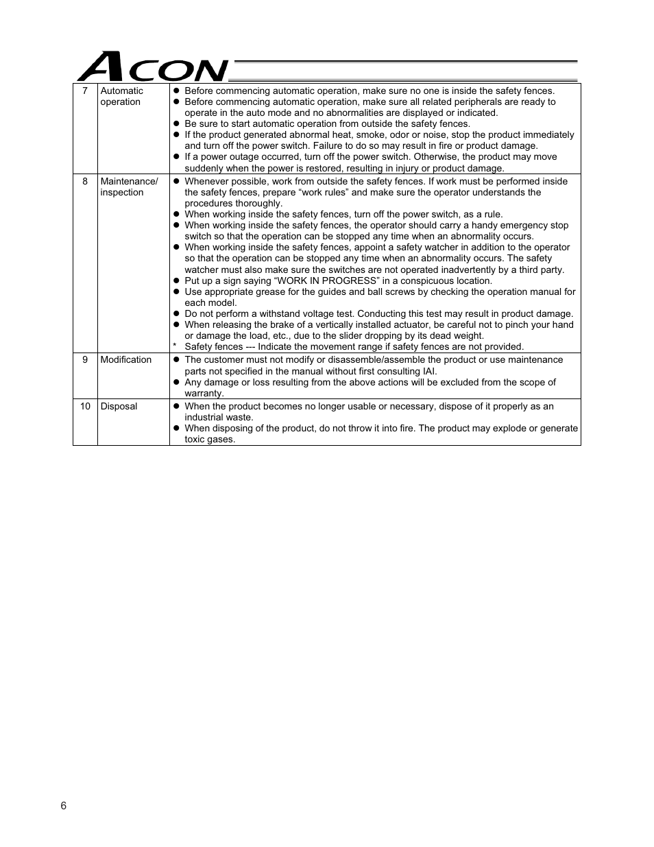 IAI America ACON-PO User Manual | Page 16 / 114