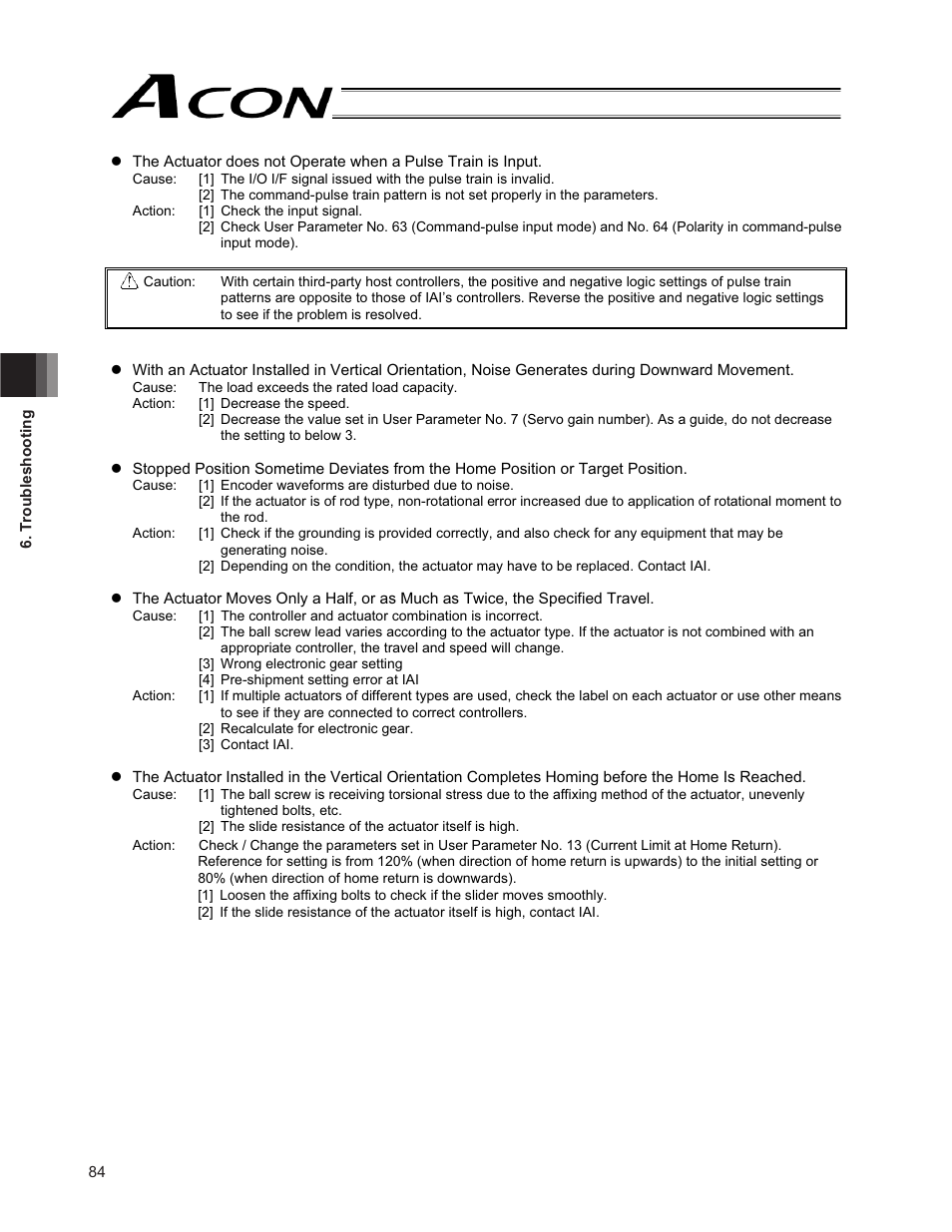 IAI America ACON-PO User Manual | Page 94 / 114