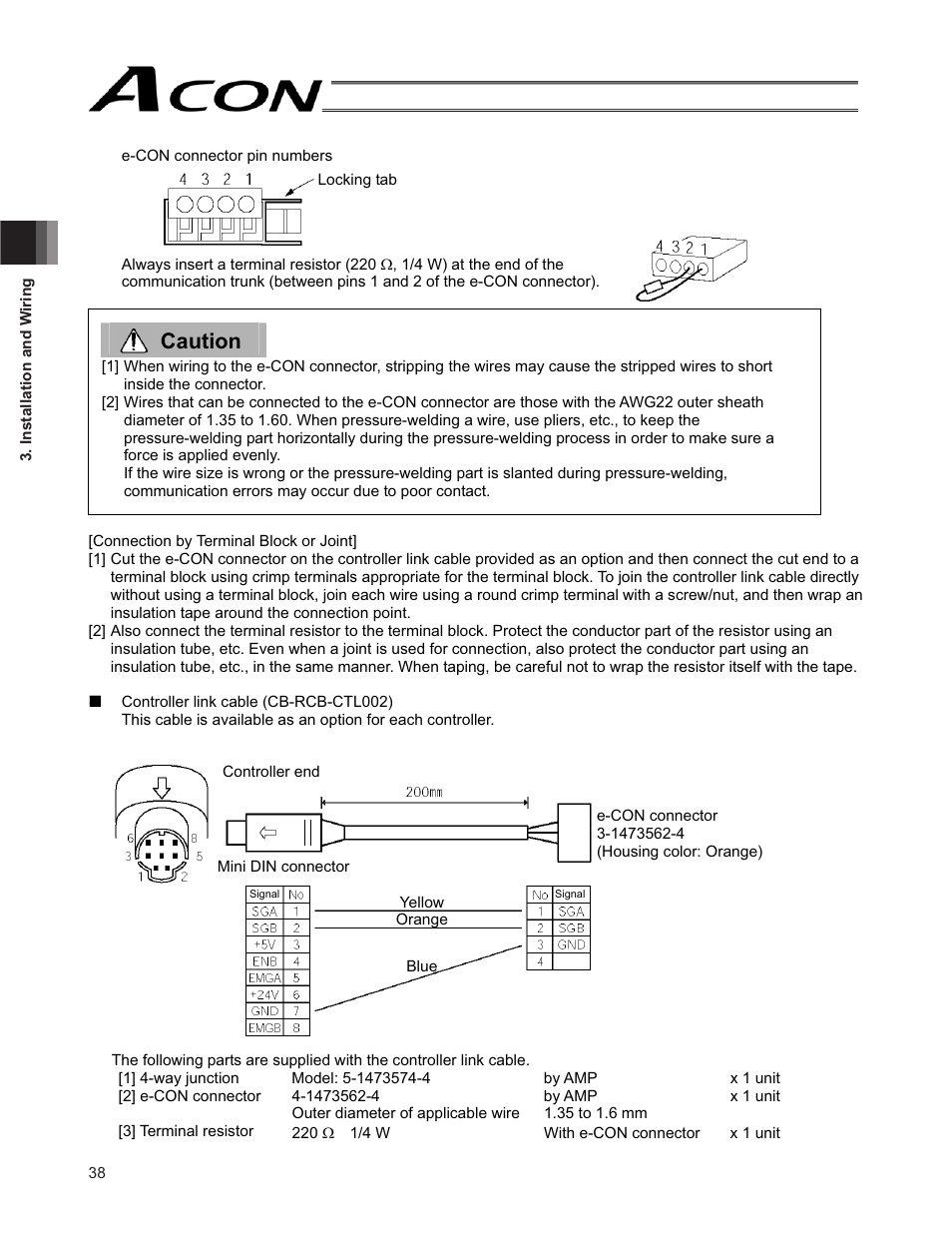 Caution | IAI America ACON-SE User Manual | Page 48 / 136