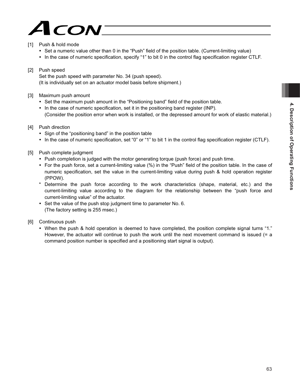 IAI America ACON-SE User Manual | Page 73 / 136