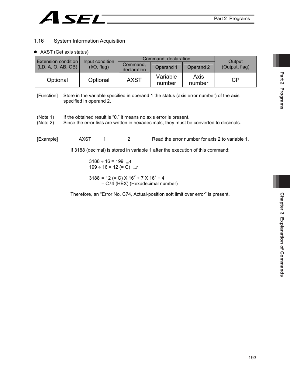 IAI America ASEL User Manual | Page 215 / 468