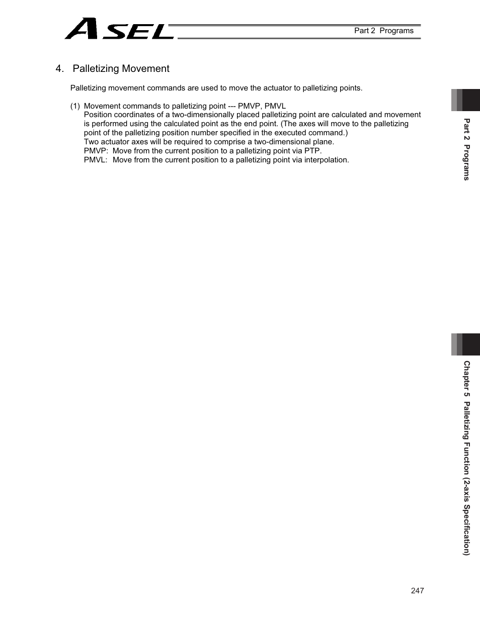 Palletizing movement | IAI America ASEL User Manual | Page 269 / 468