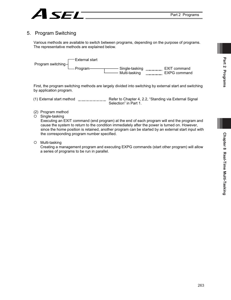 Program switching | IAI America ASEL User Manual | Page 285 / 468