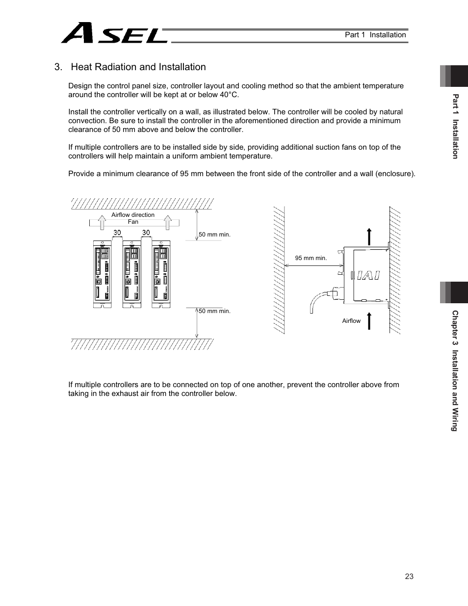 Heat radiation and installation | IAI America ASEL User Manual | Page 45 / 468