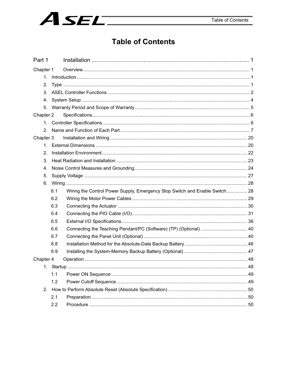 IAI America ASEL User Manual | Page 7 / 468