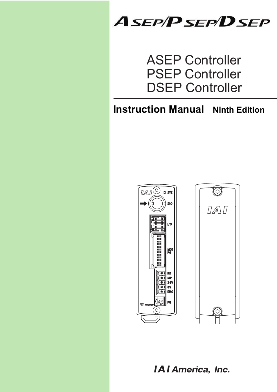 IAI America PSEP User Manual | 116 pages