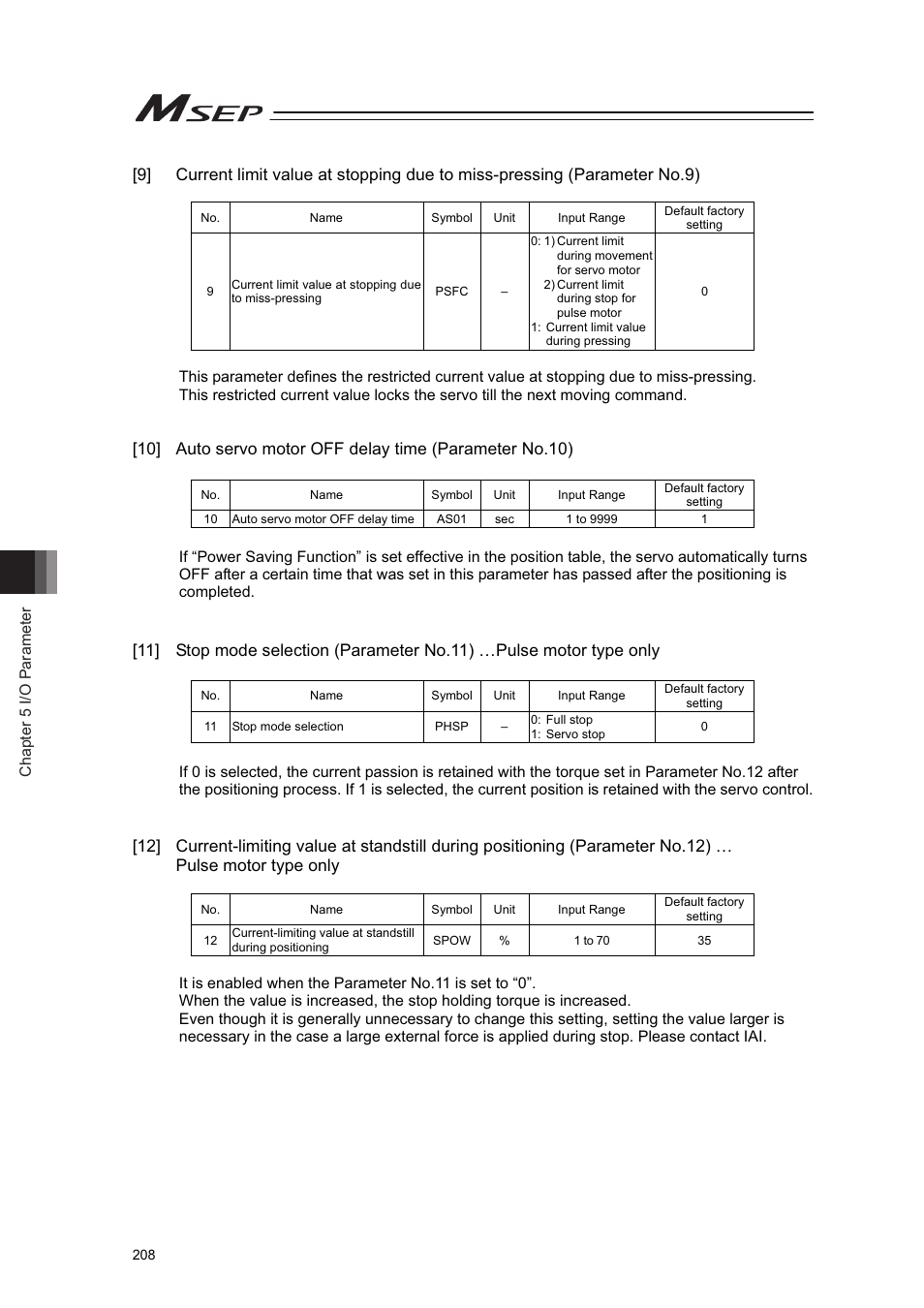 IAI America MSEP User Manual | Page 216 / 296