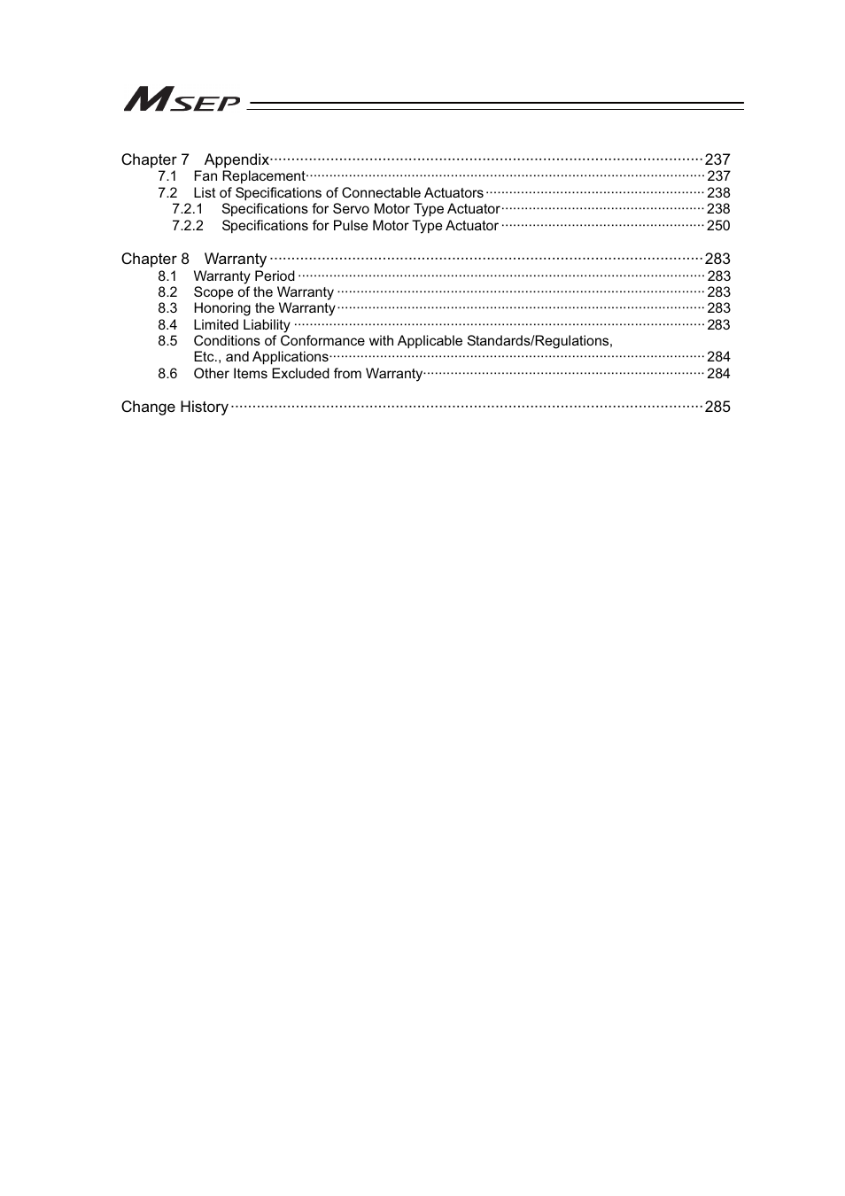 IAI America MSEP User Manual | Page 7 / 296