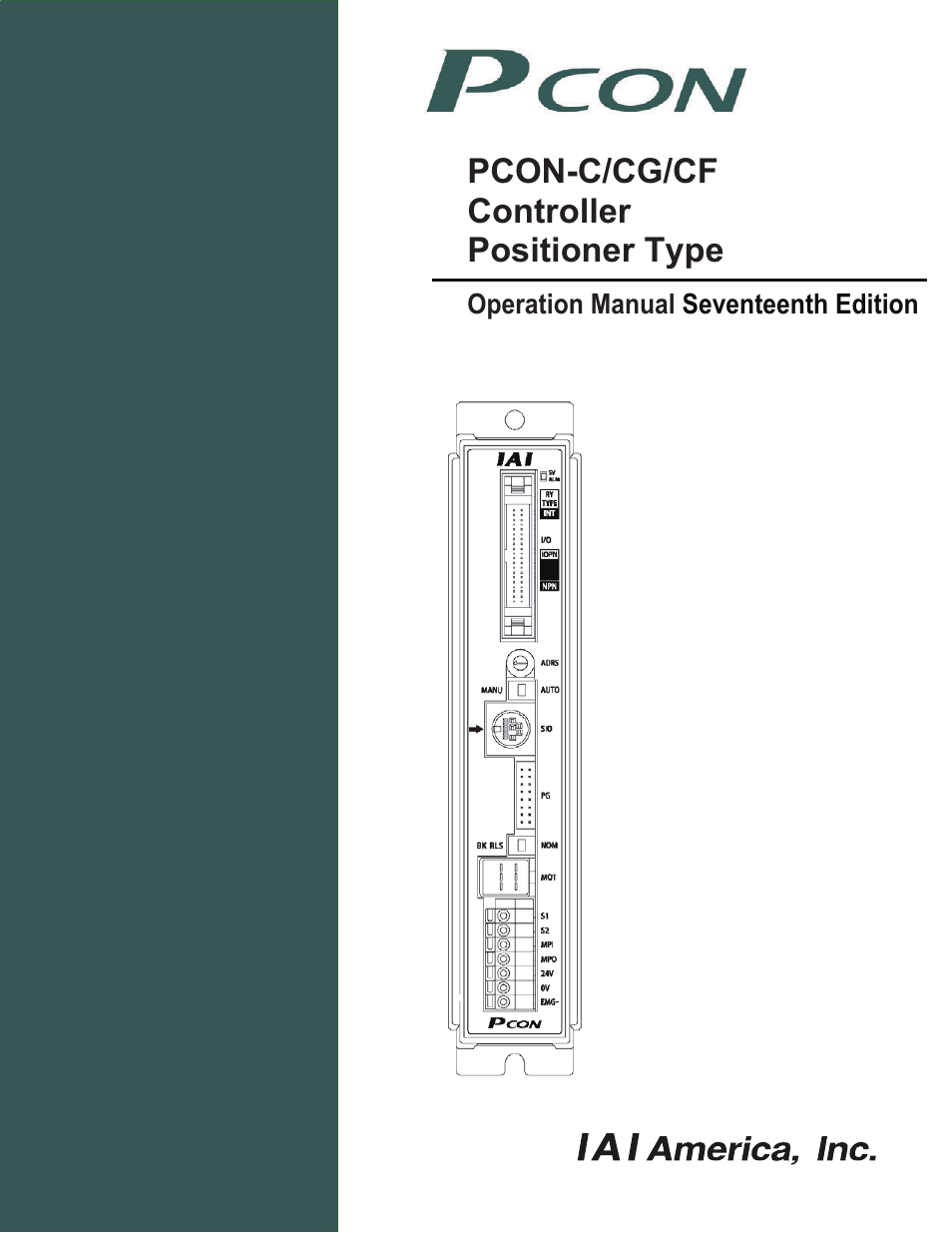 IAI America PCON-CF User Manual | 226 pages