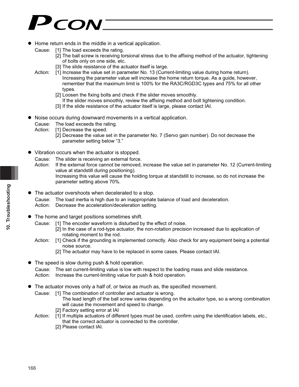 IAI America PCON-CF User Manual | Page 184 / 226