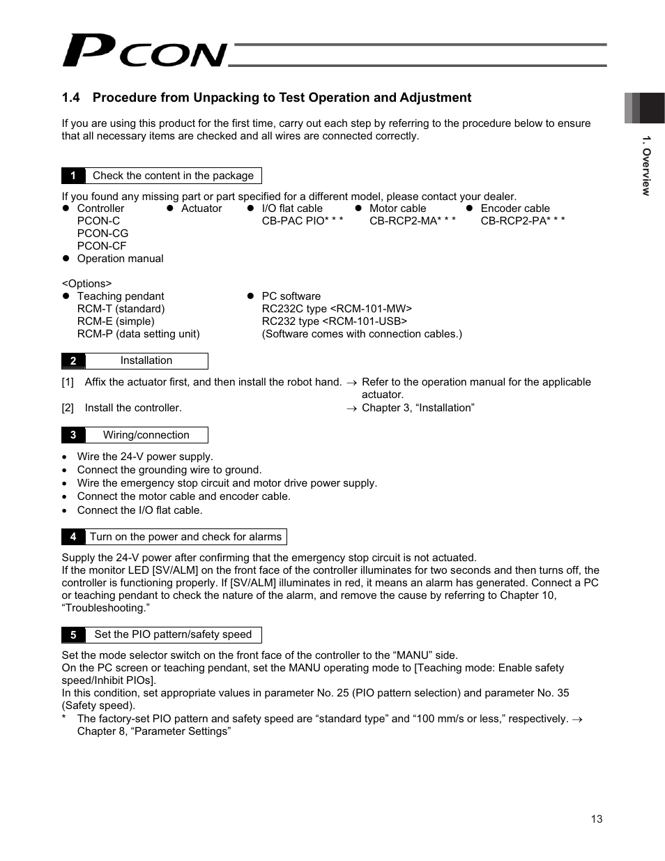 IAI America PCON-CF User Manual | Page 31 / 226