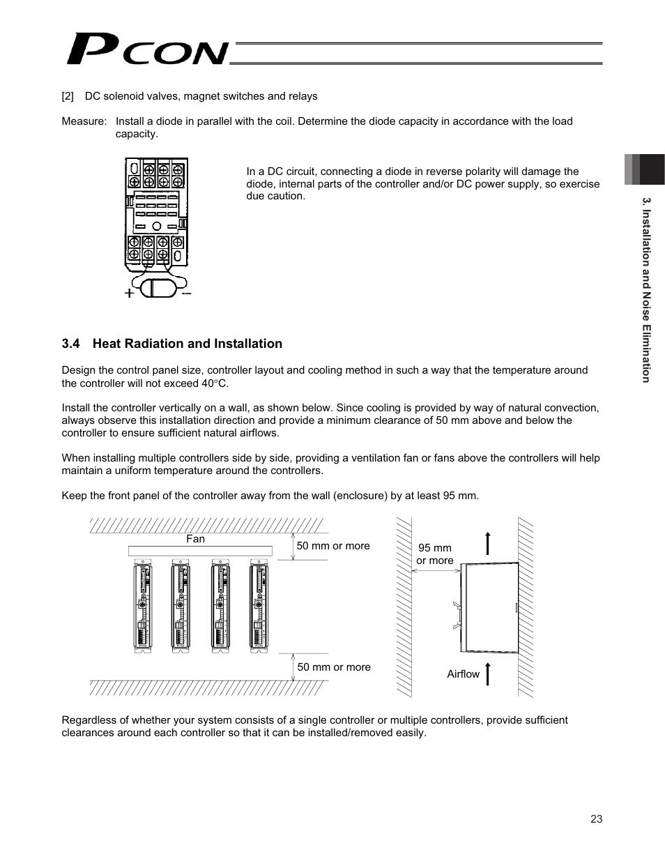 4 heat radiation and installation | IAI America PCON-CF User Manual | Page 41 / 226