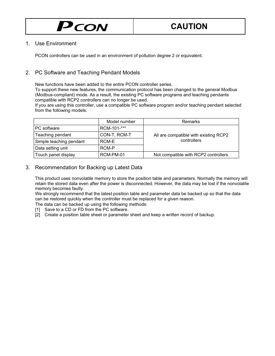 Caution | IAI America PCON-CF User Manual | Page 7 / 226
