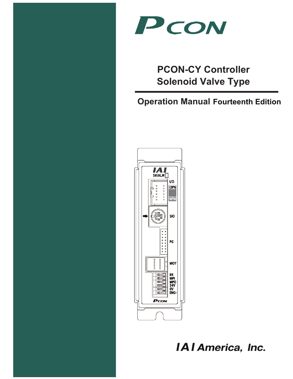 IAI America PCON-CY User Manual | 152 pages