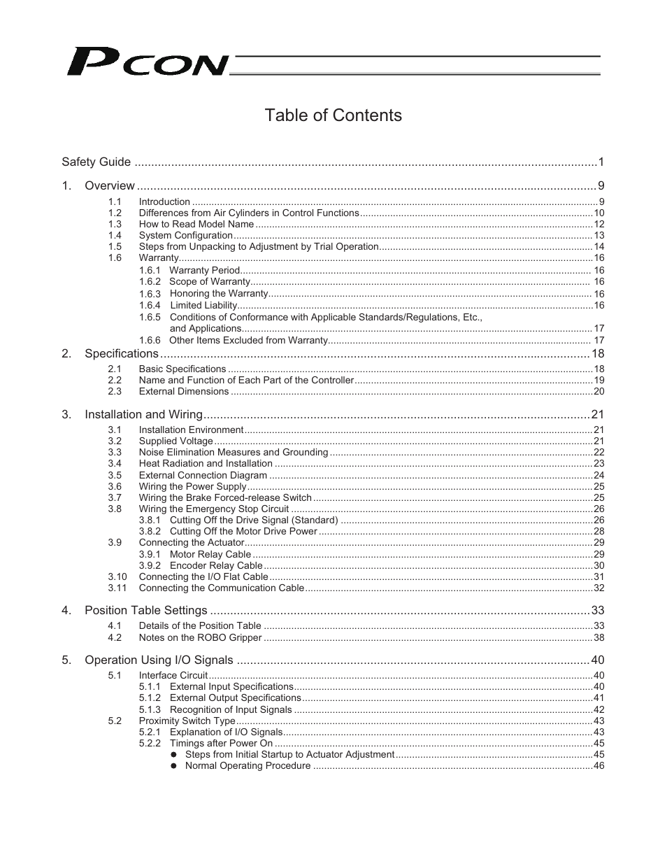 IAI America PCON-CY User Manual | Page 7 / 152