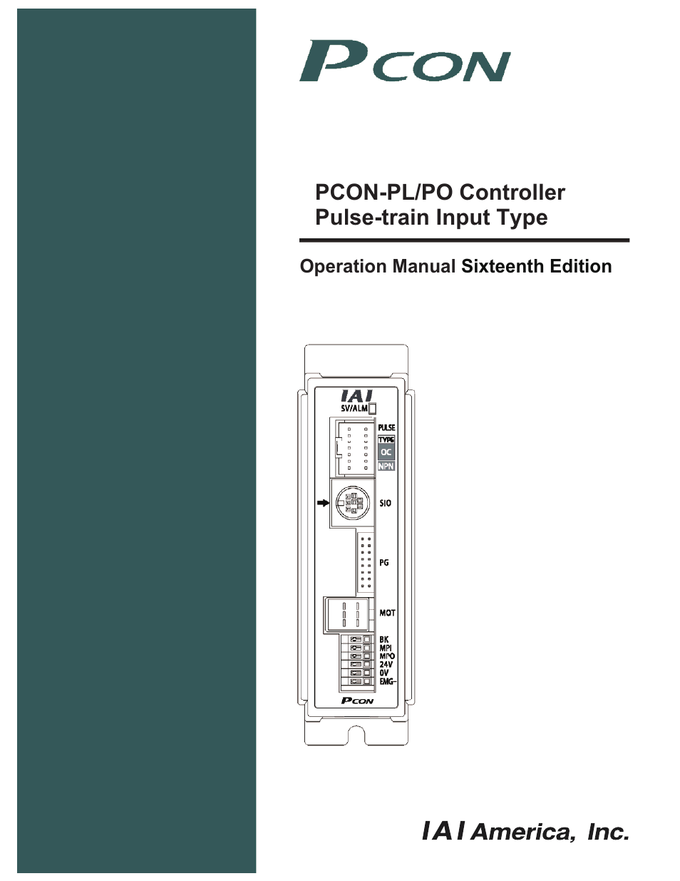 IAI America PCON-PO User Manual | 128 pages