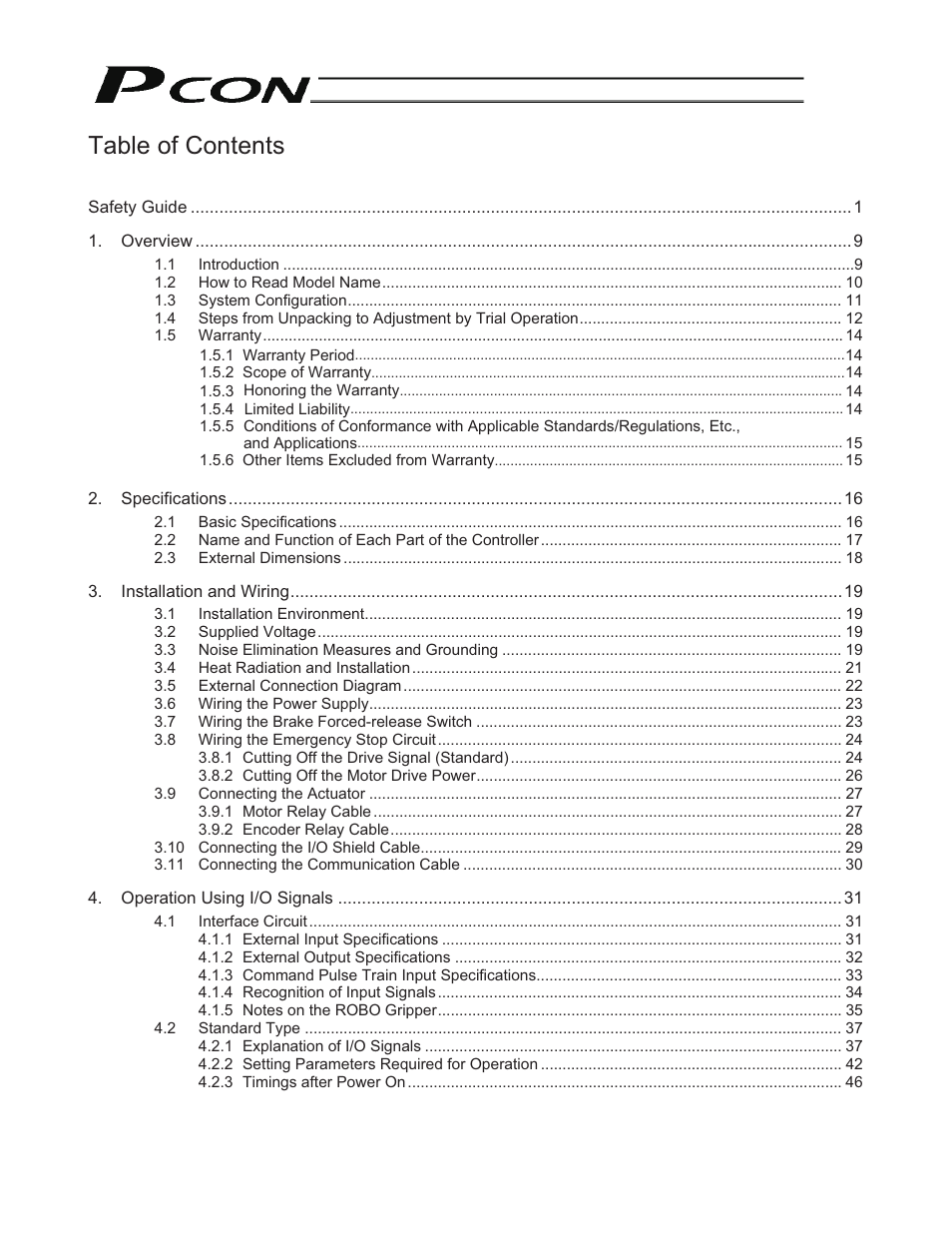 IAI America PCON-PO User Manual | Page 11 / 128