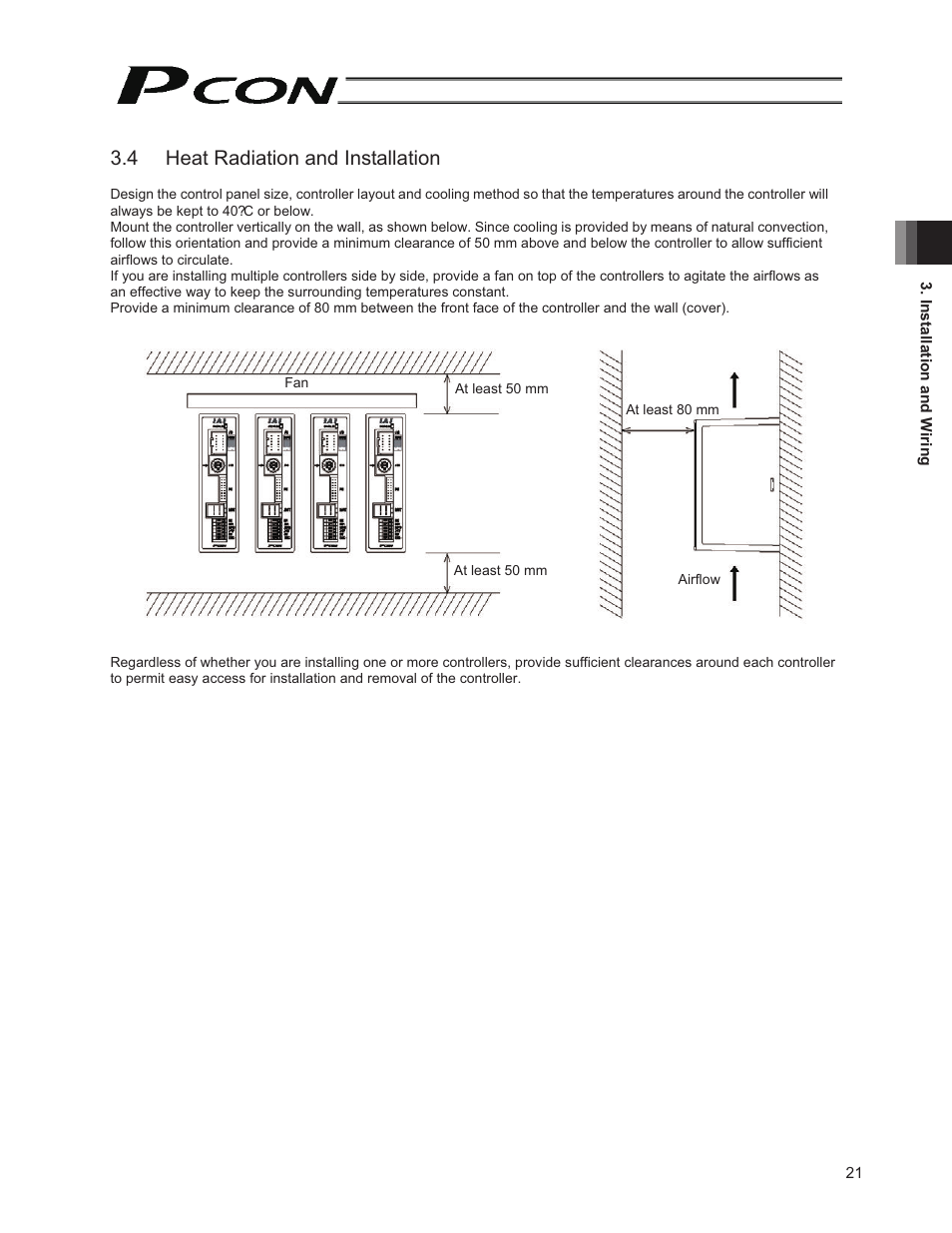 4 heat radiation and installation | IAI America PCON-PO User Manual | Page 33 / 128