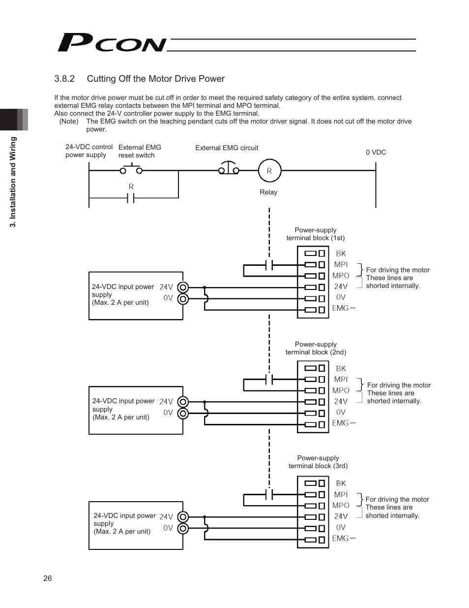 2 cutting off the motor drive power | IAI America PCON-PO User Manual | Page 38 / 128