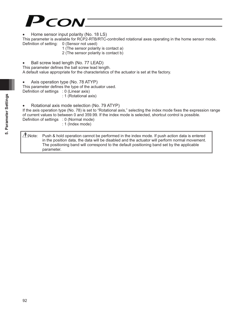 IAI America PCON-SE User Manual | Page 104 / 160