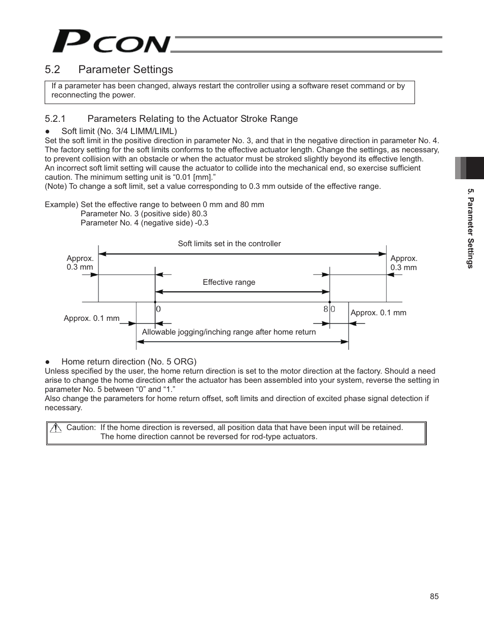 2 parameter settings | IAI America PCON-SE User Manual | Page 97 / 160
