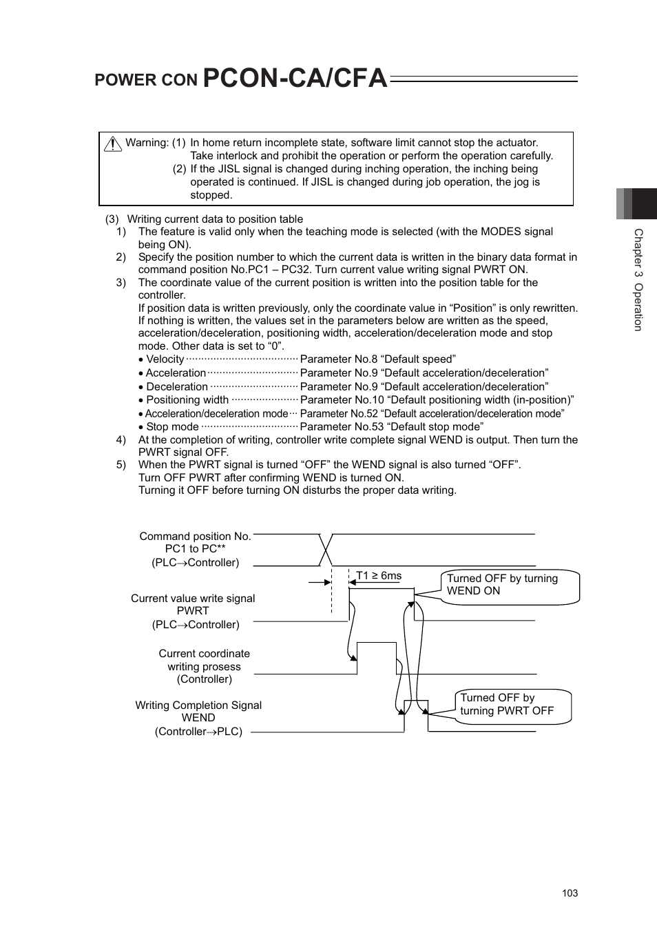 Pcon-ca/cfa, Power con | IAI America PCON-CA User Manual | Page 111 / 296