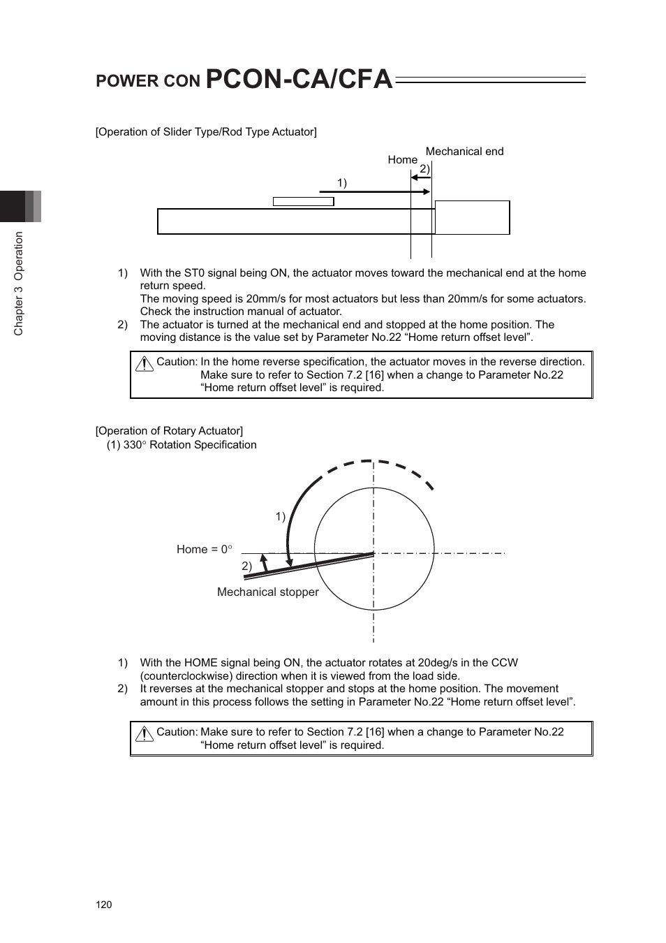 Pcon-ca/cfa, Power con | IAI America PCON-CA User Manual | Page 128 / 296