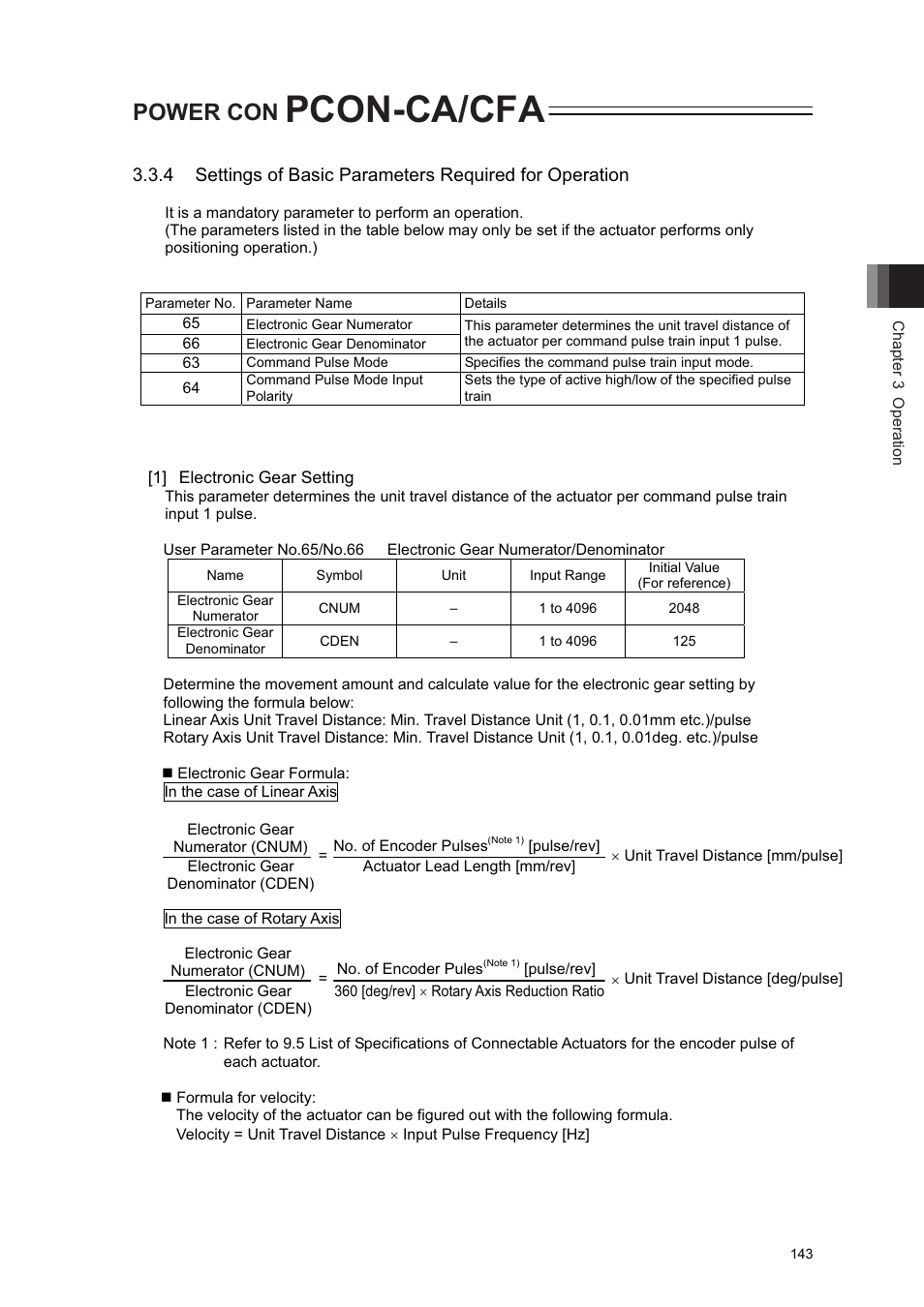 Pcon-ca/cfa, Power con | IAI America PCON-CA User Manual | Page 151 / 296