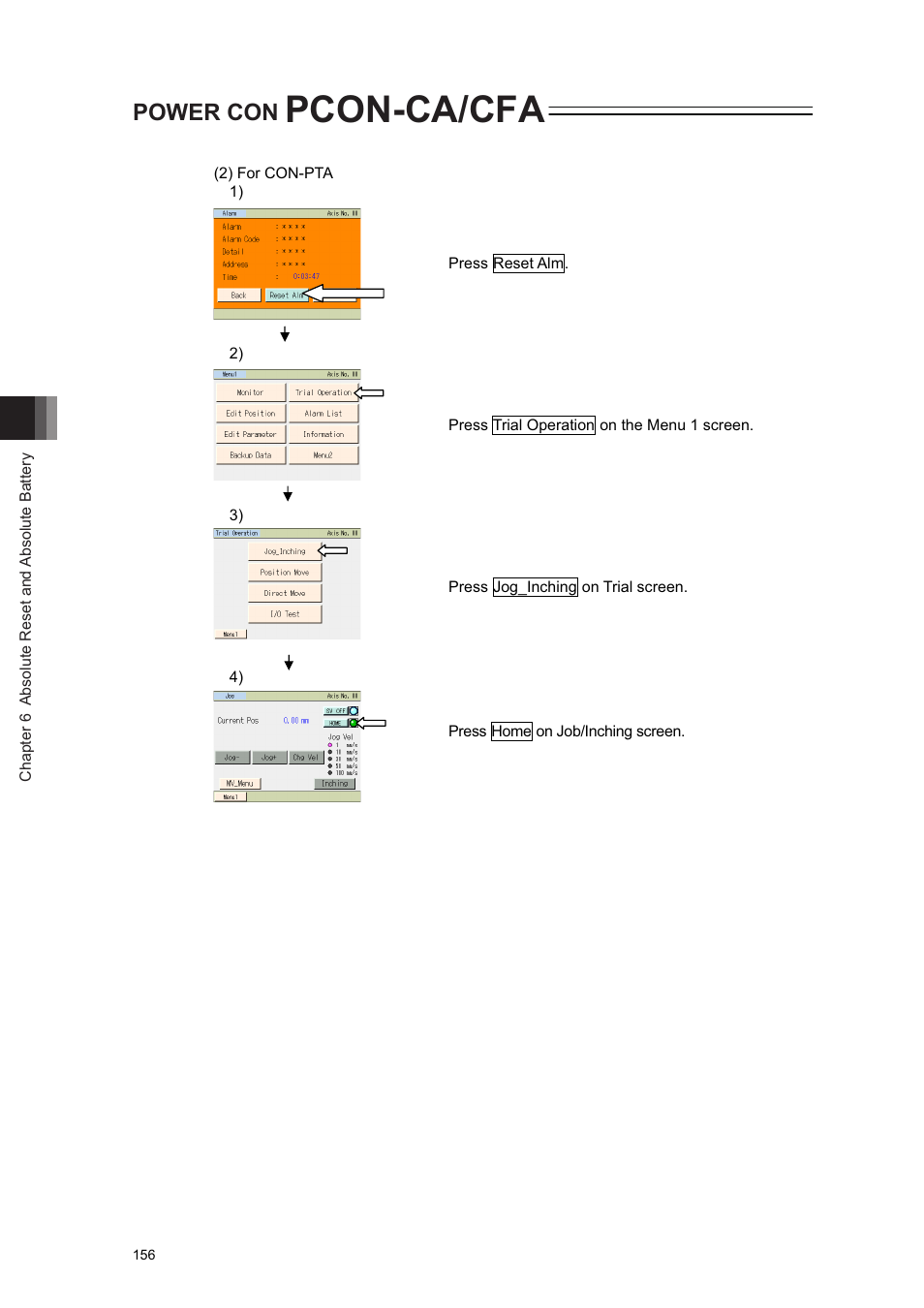 Pcon-ca/cfa, Power con | IAI America PCON-CA User Manual | Page 164 / 296