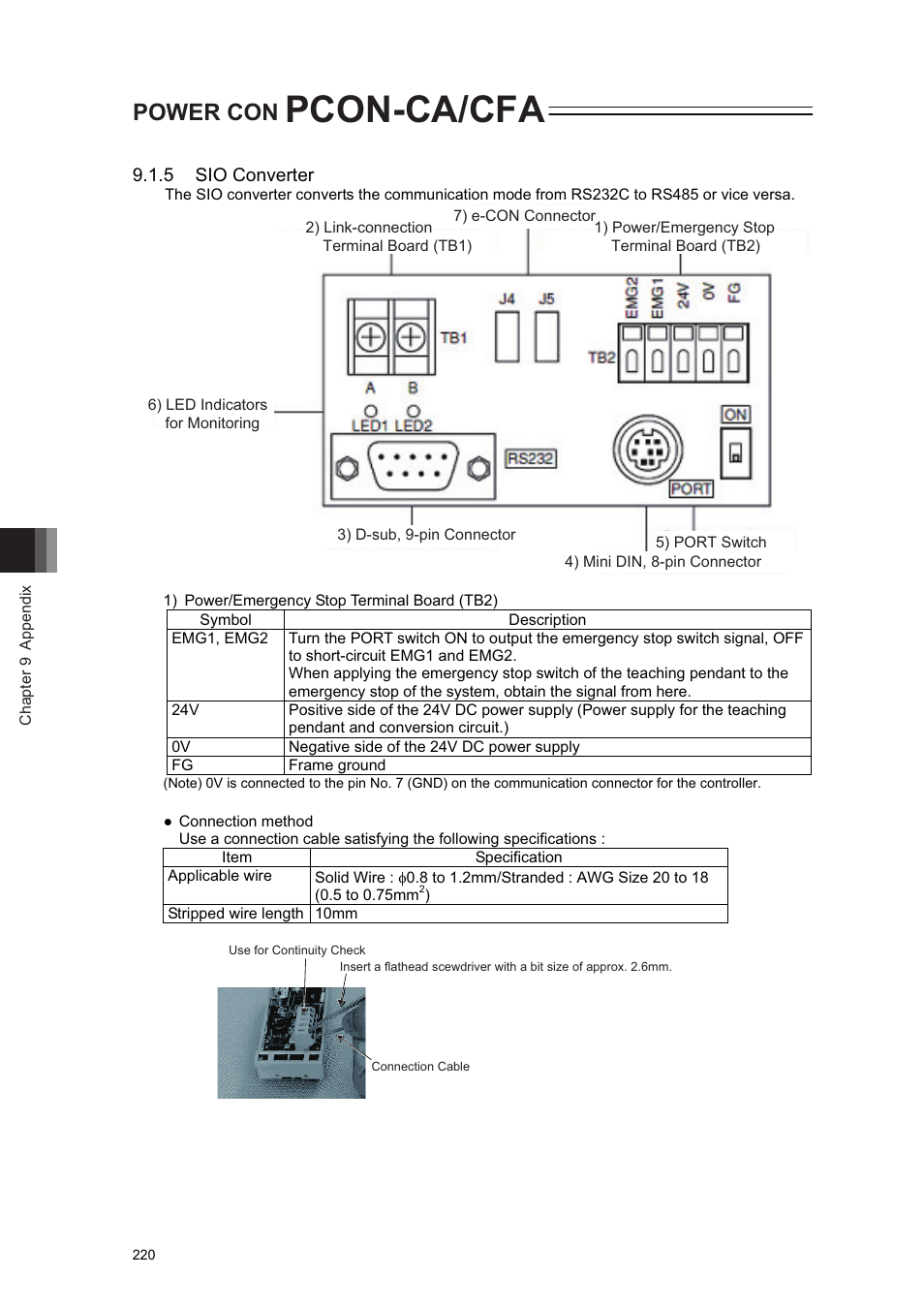 Pcon-ca/cfa, Power con | IAI America PCON-CA User Manual | Page 228 / 296