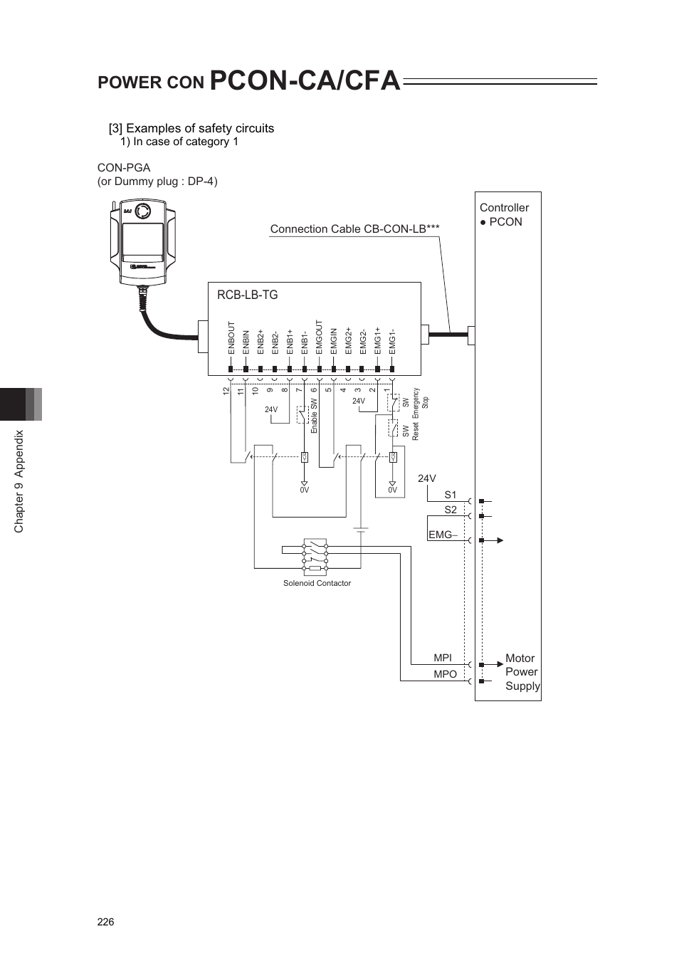 Pcon-ca/cfa, Power con, 3] examples of safety circuits | Rcb-lb-tg | IAI America PCON-CA User Manual | Page 234 / 296