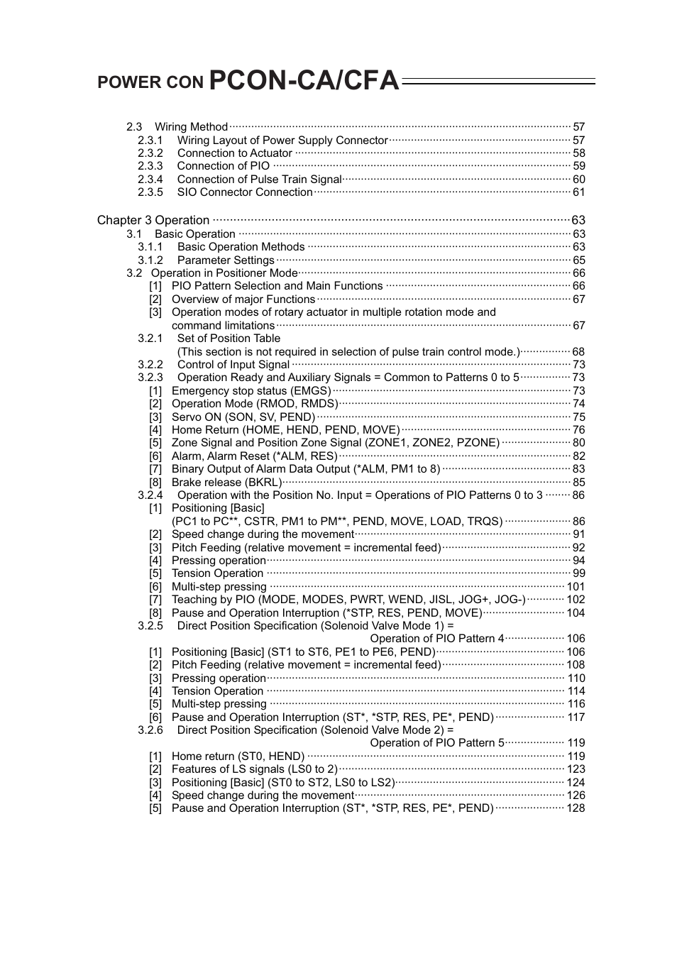 Pcon-ca/cfa, Power con | IAI America PCON-CA User Manual | Page 6 / 296