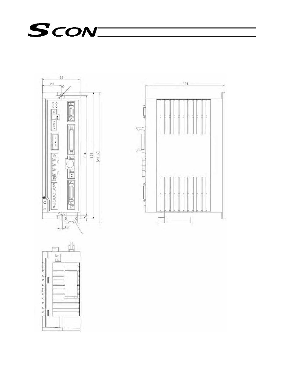 External dimensions, 3 external dimensions | IAI America SCON-C User Manual | Page 39 / 252