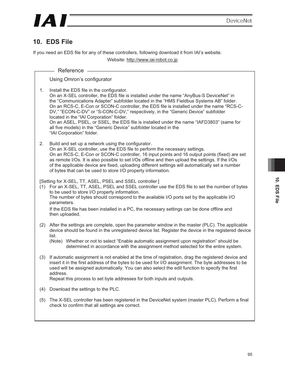 Eds file | IAI America E-Con User Manual | Page 103 / 106