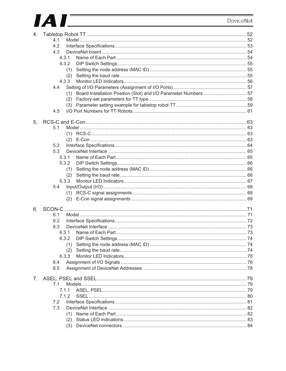 IAI America E-Con User Manual | Page 7 / 106