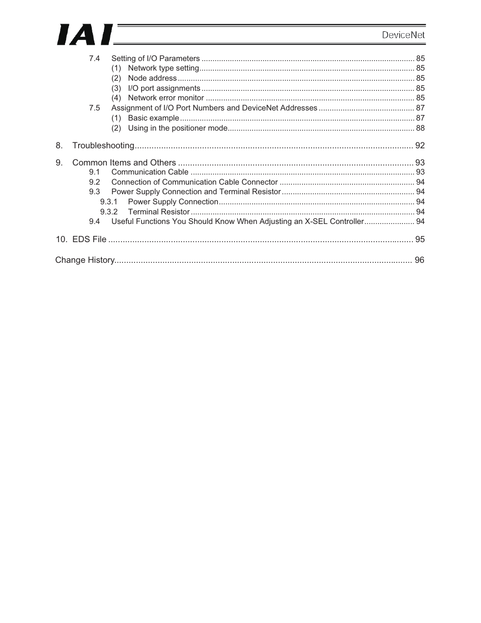 IAI America E-Con User Manual | Page 8 / 106
