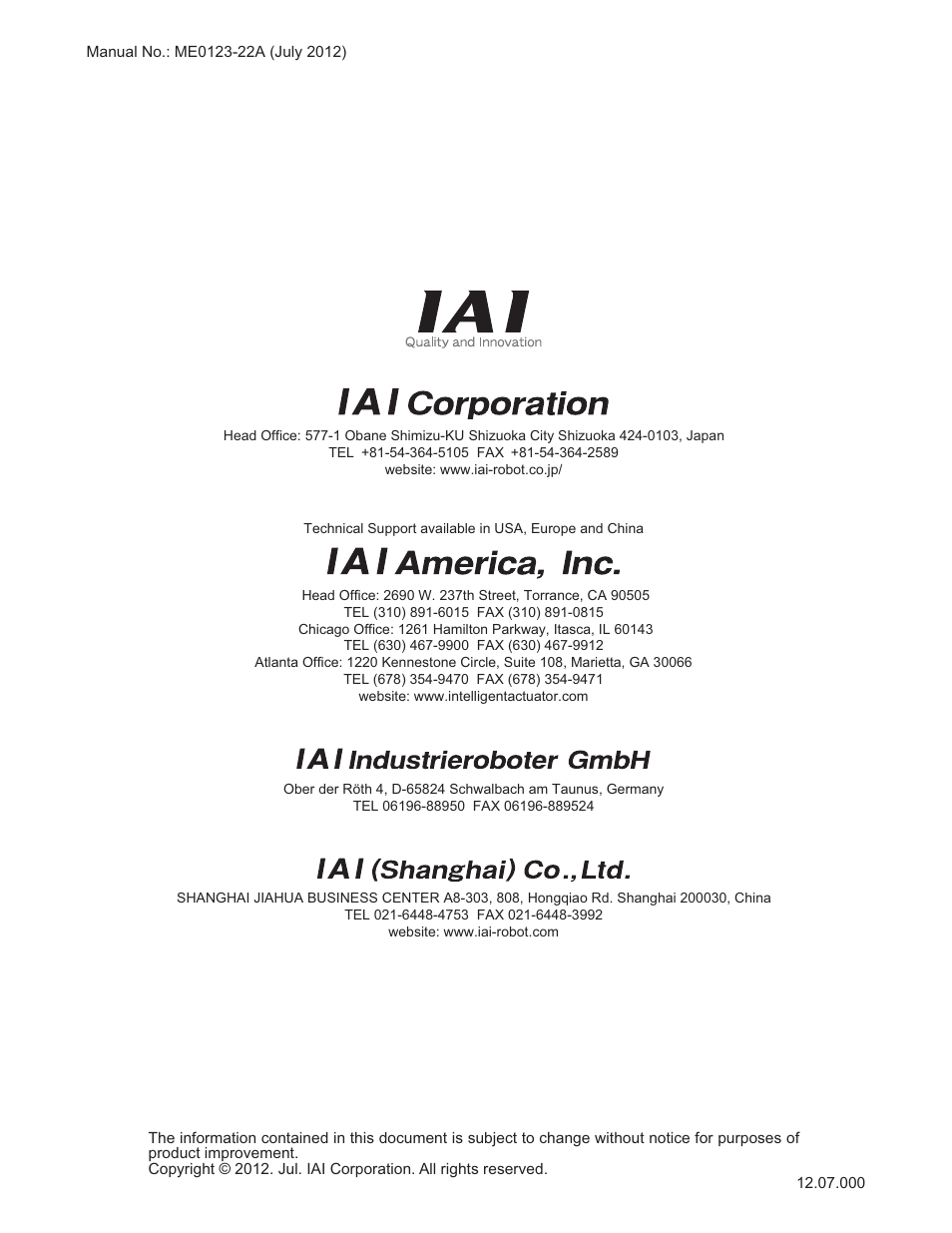 IAI America E-Con User Manual | Page 152 / 152