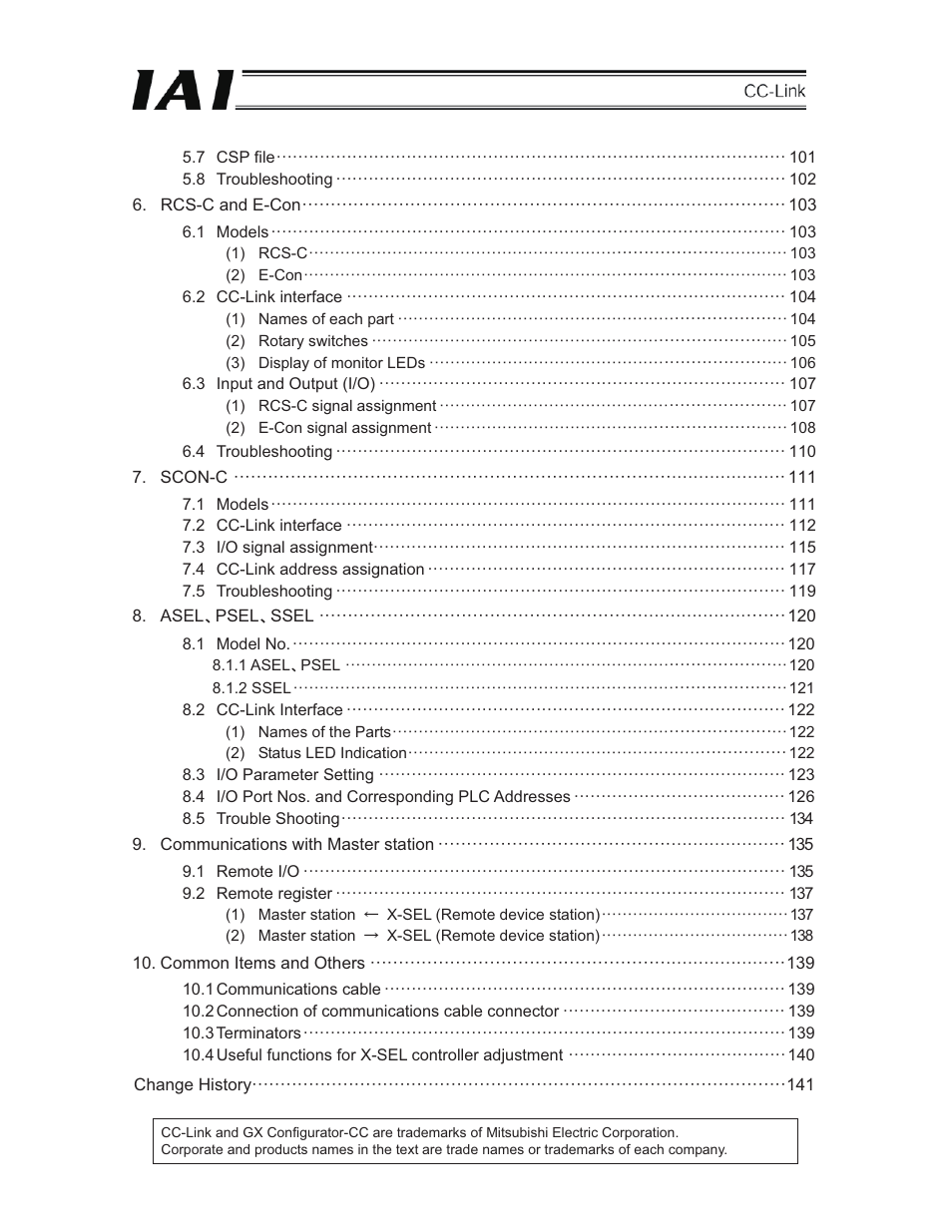 IAI America E-Con User Manual | Page 7 / 152