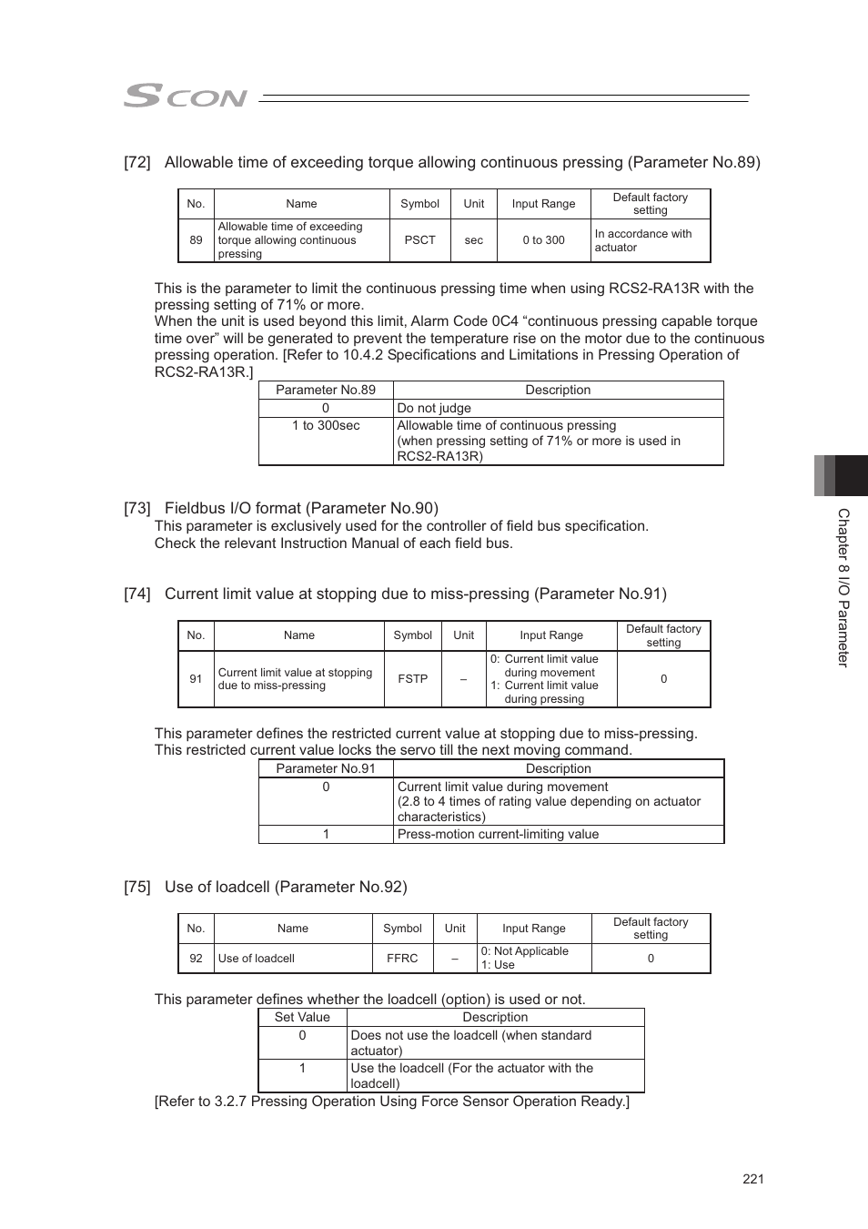 IAI America SCON-CA User Manual | Page 231 / 354