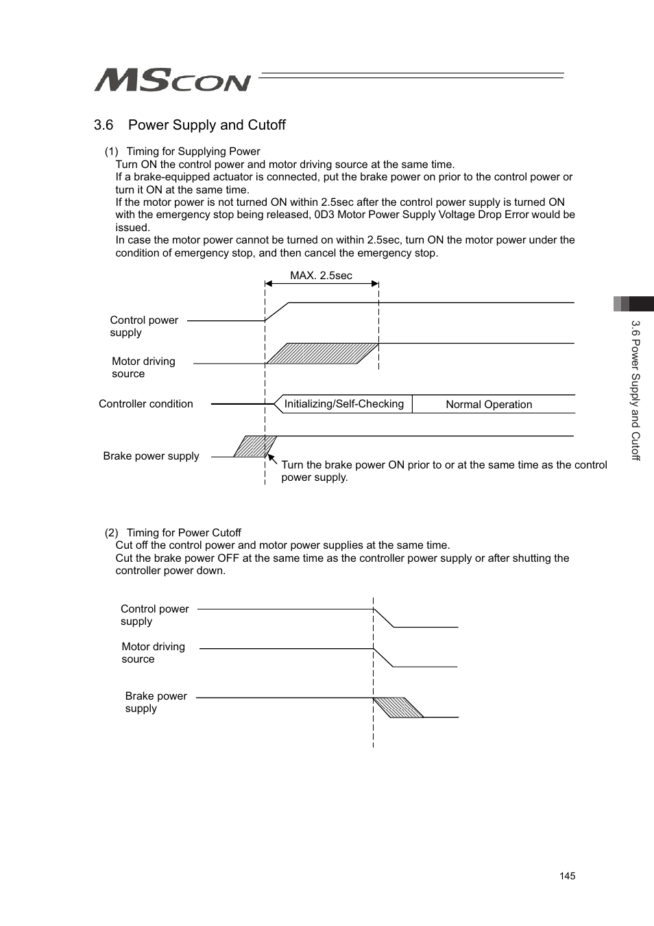 6 power supply and cutoff | IAI America MSCON User Manual | Page 153 / 360