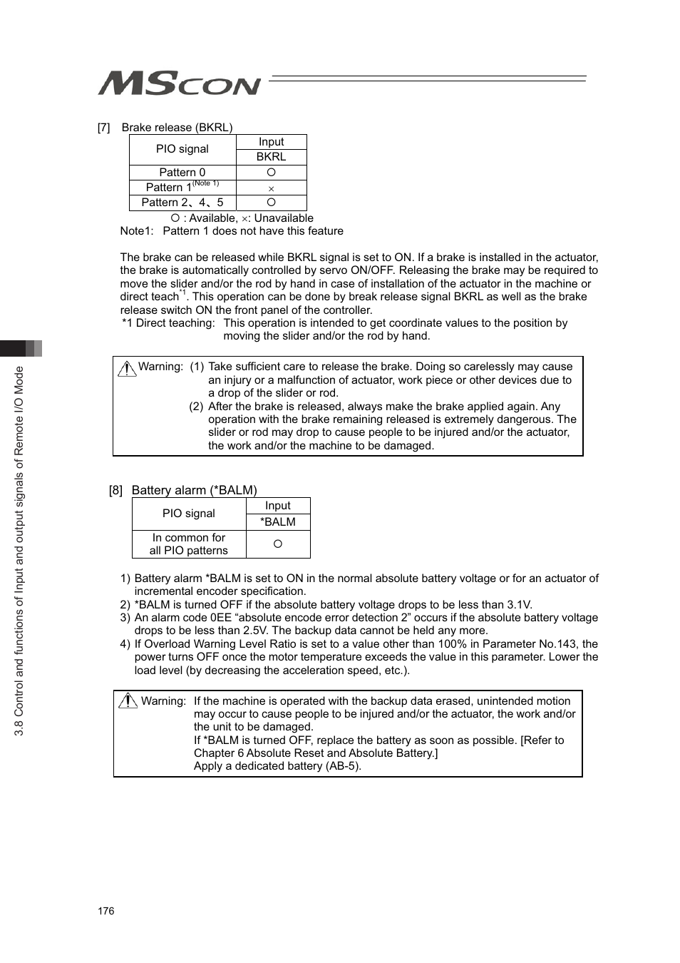 IAI America MSCON User Manual | Page 184 / 360